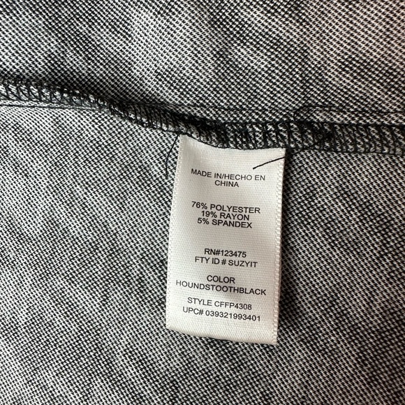 CATHERINE MALANDRINO Black White Houndstooth Career Blazer | Size Medium - Picture 7 of 13